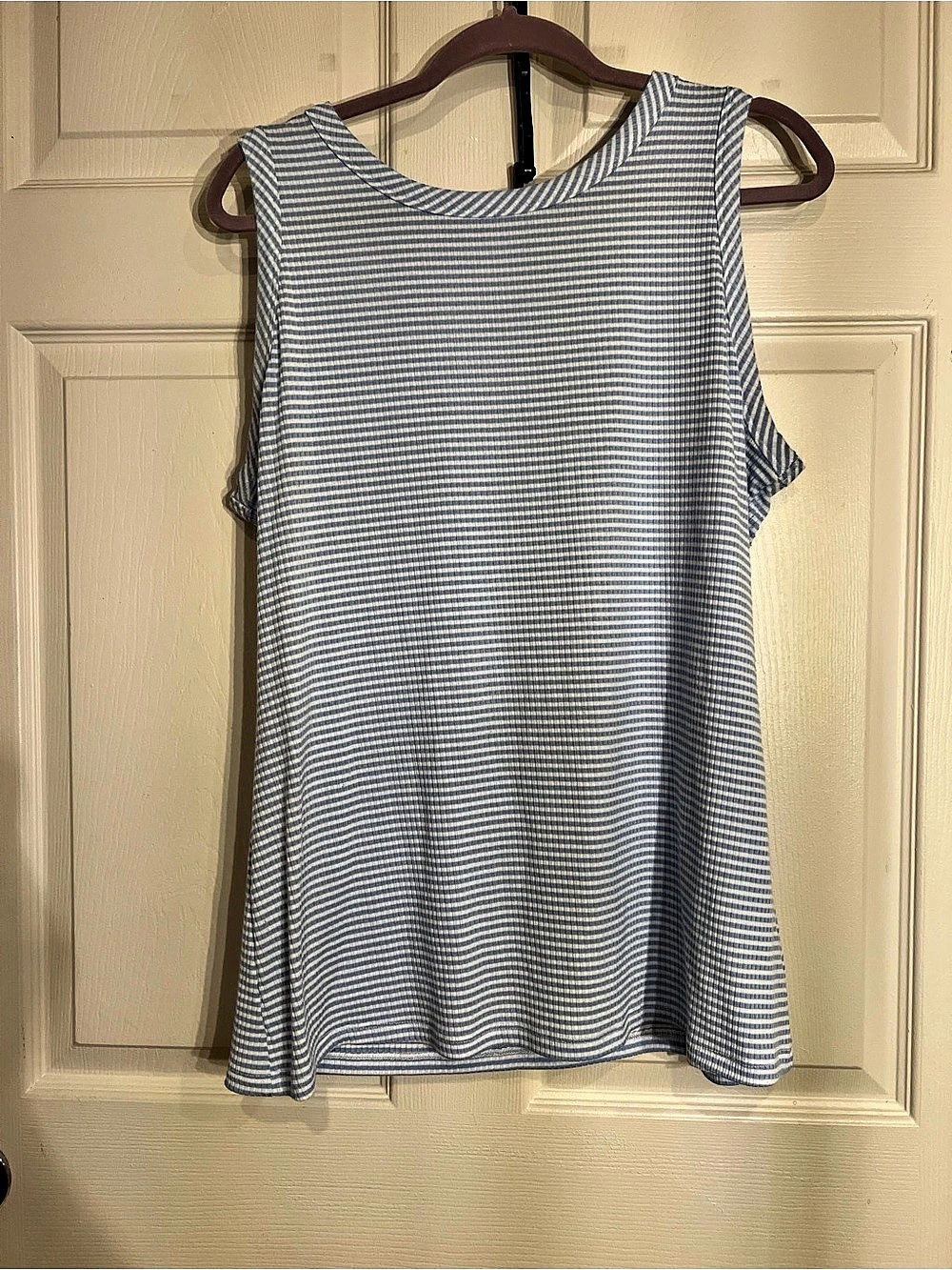 Lane Bryant Striped Tank Top in Blue & White Size 18/20